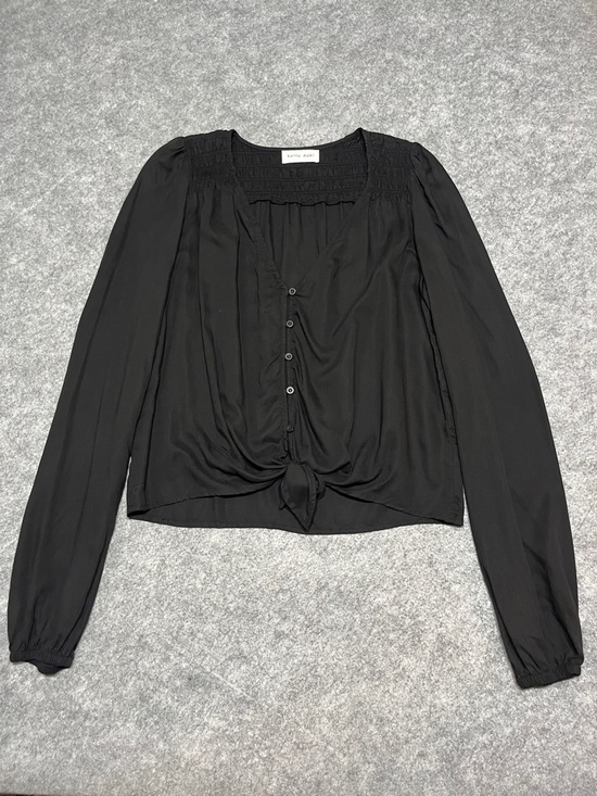 Bella Dahl Tops - Bella Dahl Smocked Tie Front Long Sleeve Top